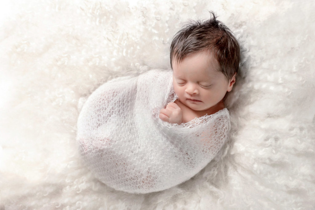 Stunning baby photo in white